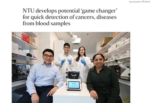 NTU develops potential ‘game changer’ for quick detection of cancers, diseases from blood samples